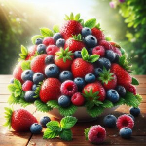 Buah Beri (Stroberi, Blueberry)