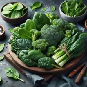 Sayuran Hijau (Bayam, Brokoli, Kale)